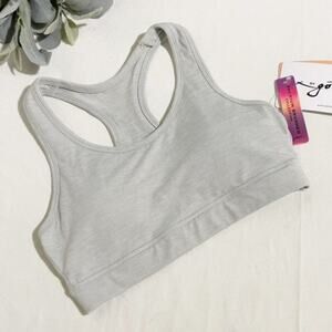 X By Gottex New XS Gray Heather Racerback Peephole Sports Bra